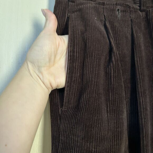 Faconnable Mens Corduroy Pants 38/33 Brown 100% Cotton Designer Professional - Picture 3 of 11